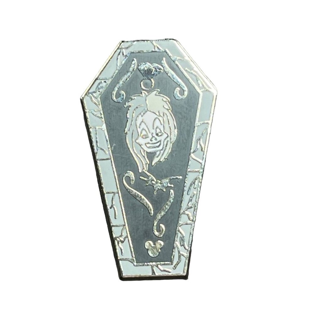 Disney Cruella Villain Trading Pin Hidden Mickey 101 Dalmatians Coffin Badge Pin